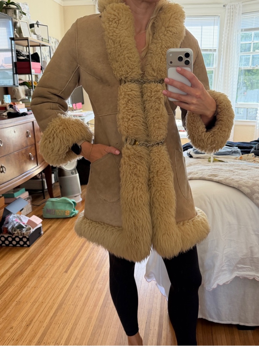 Women’s Shearling Suede Coat